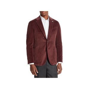 L.B.M. 1911 Mens Brown Single Breasted, Slim Fit Blazer Sport Coat 54R